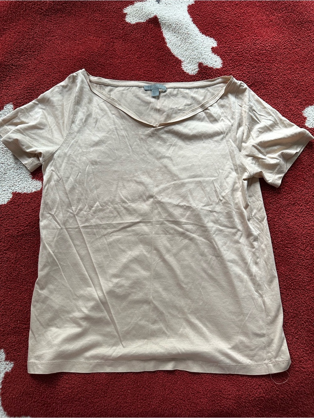 COS Light Beige Short-Sleeve Women's Top